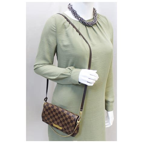 louis vuitton favorite ebene damier pm crossbody bag|louis vuitton eva damier.